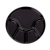 Менажниця Kela Anneli для фондю керамічна, 21.5х2 см, чорна (67404)