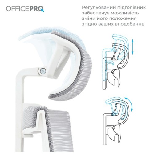 Офісне крісло OfficePro Elegant OC660-W-DG-DG (OC660-W-DG-DG)