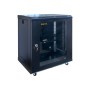 Шафа настінна GEAR 12U 19'' 600x600x600 мм, + полка 19", black (GWMSN-12U-600-600)