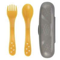 Набір дитячого посуду Canpol babies столові прибори в футлярі - жовтий (74/019_yel)