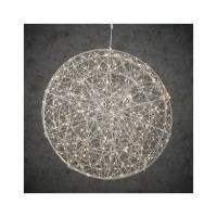 Прикраса декоративна Luca Lighting Куля Срібна мерехтлива D60 см 320 led (8718861660982)