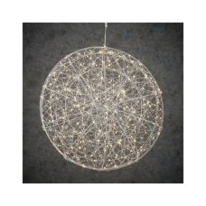 Прикраса декоративна Luca Lighting Куля Срібна мерехтлива D60 см 320 led (8718861660982)