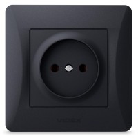 Розетка Videx BINERA 1ая черн (VF-BNSK1-BG)