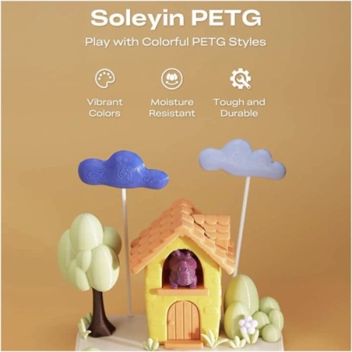 Пластик для 3D-принтера Creality Soleyin PETG 1.75мм, 1кг, Red Brick (3301030159)
