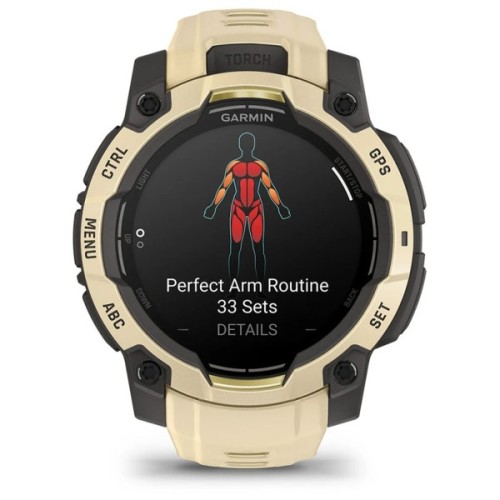 Смарт-годинник Garmin Instinct 3, 45mm, AMOLED, Citrine/Gray with Citrine Band, GPS смарт-годинник (010-02936-02)