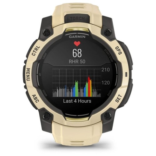 Смарт-годинник Garmin Instinct 3, 45mm, AMOLED, Citrine/Gray with Citrine Band, GPS смарт-годинник (010-02936-02)