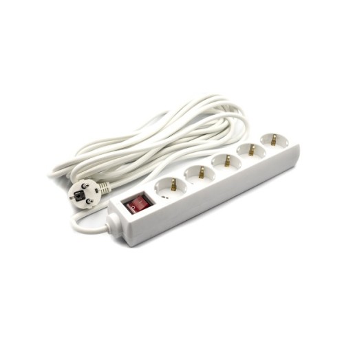 Мережевий фільтр живлення PowerPlant 7 м, 5 розеток, 3x1мм2 (PPSA08M70S5)