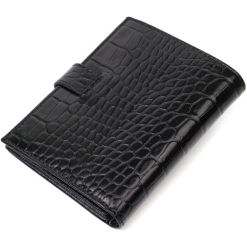 Портмоне Bond Accessories З натуральної шкіри Чорне (22057)