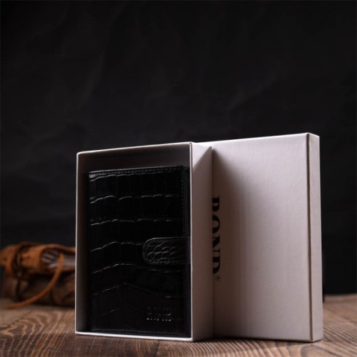 Портмоне Bond Accessories З натуральної шкіри Чорне (22057)