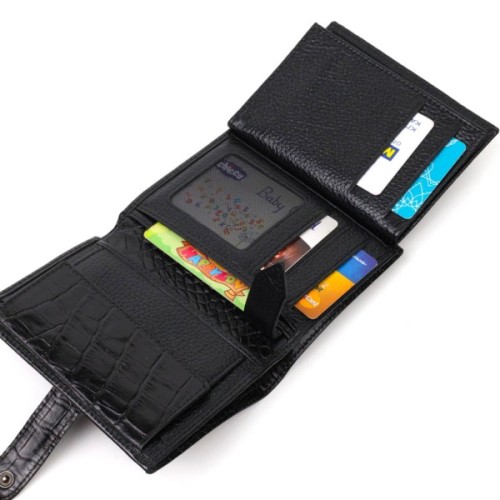 Портмоне Bond Accessories З натуральної шкіри Чорне (22057)