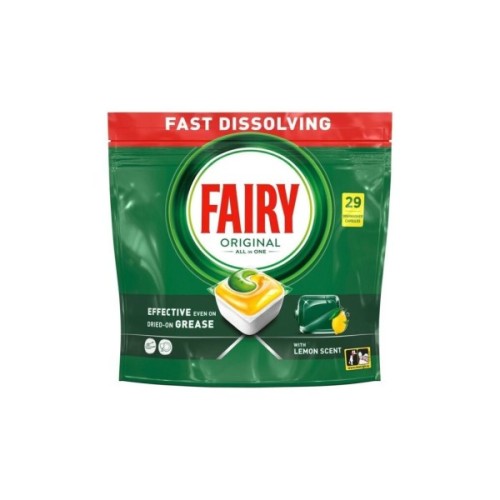 Таблетки для посудомийних машин Fairy Все-в-1 Original Лимон 29 шт. (8006530115711)