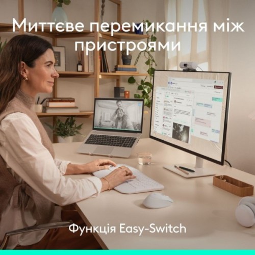 Мишка Logitech Signature Comfort Plus M850L Wireless/USB-C Off-White (910-007716)