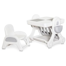 Дитячий стіл Mealux Robin: стіл + стілець (KD-F051 White/Grey)