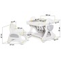 Дитячий стіл Mealux Robin: стіл + стілець (KD-F051 White/Grey)
