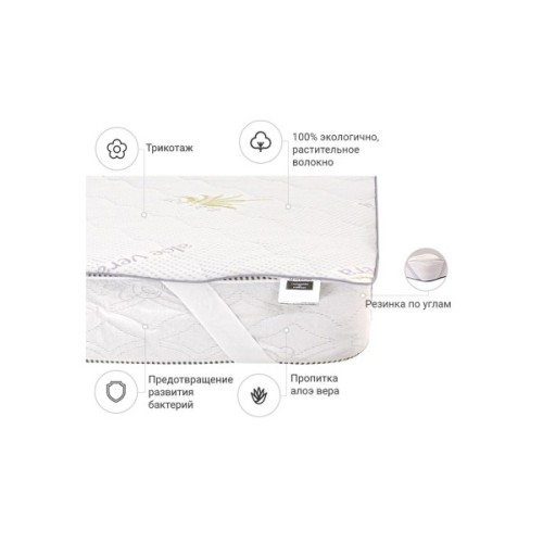 Наматрацник MirSon №1000 Alberto Eco Aloe Vera 140х190 см (2200001490826)