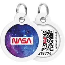 Адресник для тварин WAUDOG Smart ID з QR паспортом "NASA21", коло 30 мм (230-0148)