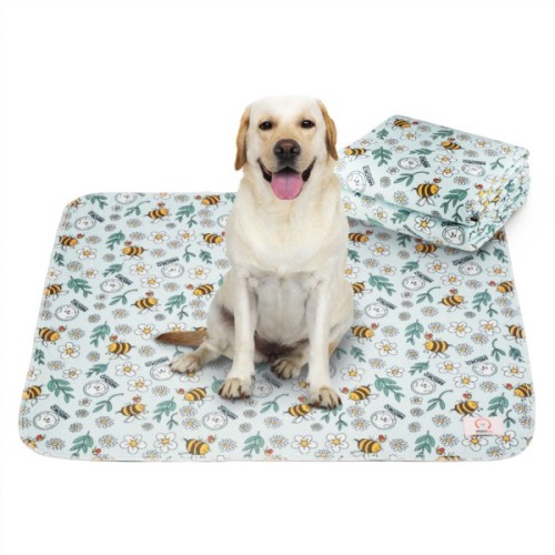 Пелюшки для собак MISOKO&CO Багаторазова з бджолами 80х140 см 1 шт блакитна (HAINMSK70037)