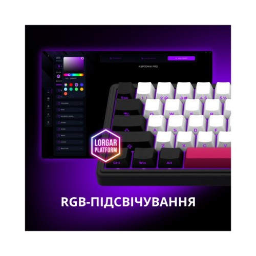 Клавіатура Lorgar KBP70MW Pro RGB Wireless/Bluetooth/USB UA Black/red (LRG-KBP70MW-BK-US)