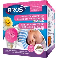 Фумігатор Bros + рідина проти комарів на 60 ночей для дітей від 1 року (5904517067868)