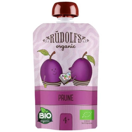 Дитяче пюре Rudolfs органічне чорнослив 4+, 90 г (4751017943106)