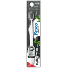Зубна щітка Fesco Black & White Series Soft Біла з чорною щетиною (4823098414131)