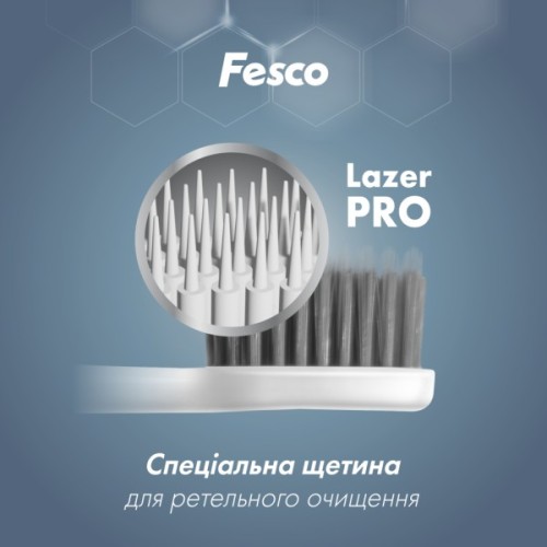 Зубна щітка Fesco Black & White Series Soft Біла з чорною щетиною (4823098414131)