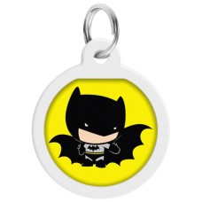 Адресник для тварин WAUDOG Smart ID з QR паспортом "Бетмен мультик", коло 25 мм (0625-1004ru-eng)