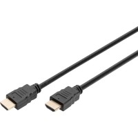 Кабель мультимедійний HDMI M to HDMI M 2.0m 4K60Hz w/Ethernet black Digitus (DB-330123-020-S)
