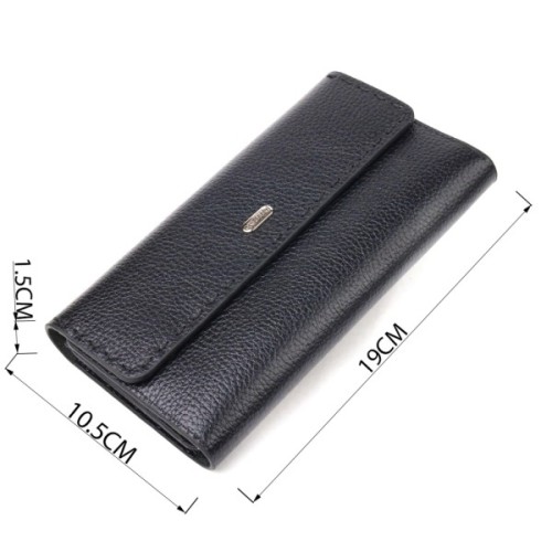 Гаманець Canpellini З натуральної шкіри Чорний (21662)