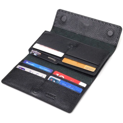 Гаманець Canpellini З натуральної шкіри Чорний (21662)