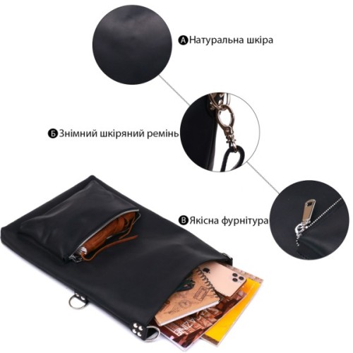 Сумка Shvigel Вінтажна Чорна (16338)