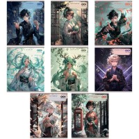 Зошит ZiBi набір учнівських ANIME 48 аркушів клітинка 10 штук, 8 предметів (ZB.1704-99)