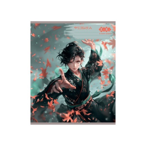 Зошит ZiBi набір учнівських ANIME 48 аркушів клітинка 10 штук, 8 предметів (ZB.1704-99)