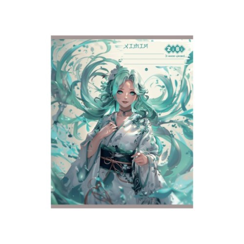 Зошит ZiBi набір учнівських ANIME 48 аркушів клітинка 10 штук, 8 предметів (ZB.1704-99)