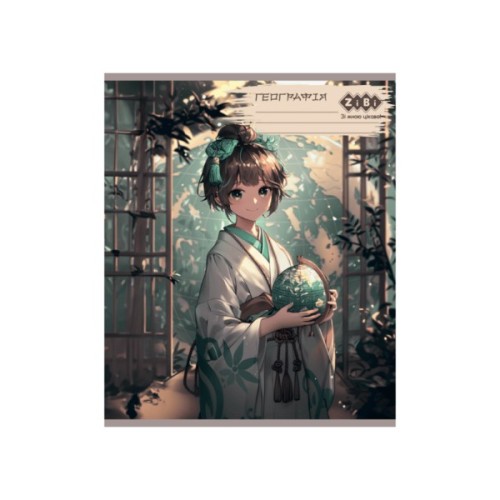 Зошит ZiBi набір учнівських ANIME 48 аркушів клітинка 10 штук, 8 предметів (ZB.1704-99)