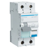 Диференціальний автоматичний вимикач Hager 1-п.+N 10A B 30mA (6kA) A (B) (ADA910D)