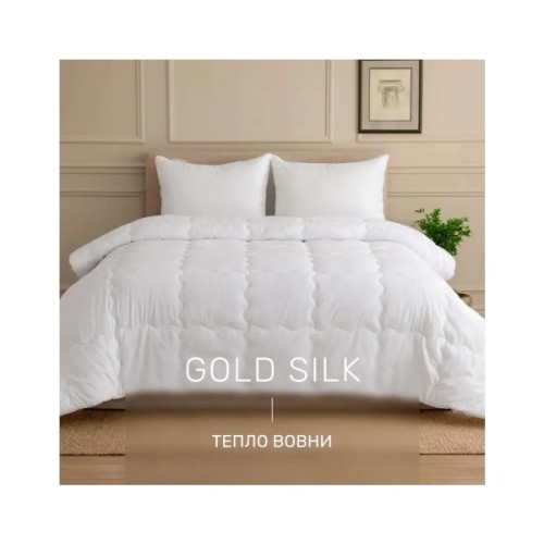 Ковдра MirSon Набір 9568 Gold Silk Hand Made Ковдра зимова Полуторна 140х205 Wool + Подушка 50х70 (2200010806410)