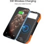 Батарея універсальна Choetech 10000mAh, 5V/2.1A, solar panel, Qi-5W, Black-Orange (B659-OR)