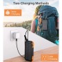 Батарея універсальна Choetech 10000mAh, 5V/2.1A, solar panel, Qi-5W, Black-Orange (B659-OR)