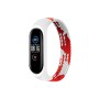 Ремінець до фітнес браслета BeCover Elastic Nylon Style для Xiaomi Mi Smart Band 5/6 (Size L) Red-White (706159)