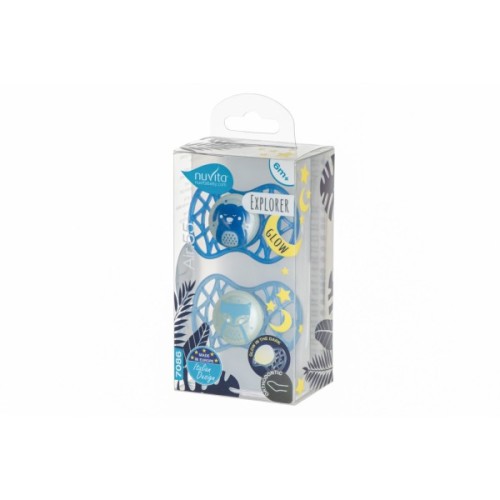 Пустушка Nuvita Air55 Explore 6m+ ортодонтична (світиться в темряві) (NV7086GM)