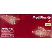 Медичні рукавички MediPlus AmbuPlus Латексні оглядові нестерильні неприпудрені Сині Розмір S 50 шт. (9551004355838)