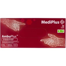 Медичні рукавички MediPlus AmbuPlus Латексні оглядові нестерильні неприпудрені Сині Розмір S 50 шт. (9551004355838)