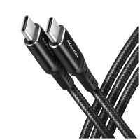 Дата кабель USB-C to USB-C 3.0m v3.2 Gen 1 PD 60W 3A black AXAGON (BUCM3-CM30AB)