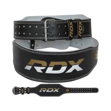 Атлетичний пояс RDX 6 шкіряний Black Gold L (WBS-6RB-L) Атлетичний пояс RDX 6 шкіряний Black Gold L (WBS-6RB-L)