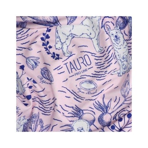 Рушник для тварин Tauro Pro Line з мікрофібри круглий рожевий з китицями 150х150 см (TPLRAN70381)