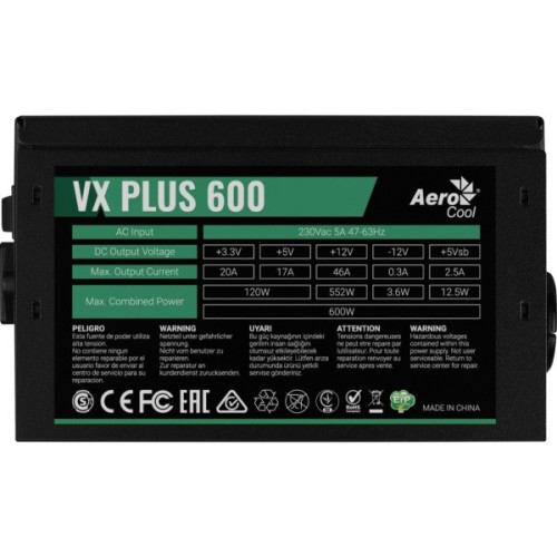 Блок живлення AeroCool 600W VX Plus Stealth (ACPN-VS60NEY.12)