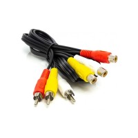 Кабель мультимедійний 3xRCA M to 3xRCA F 1.0m PowerPlant (CA912049)