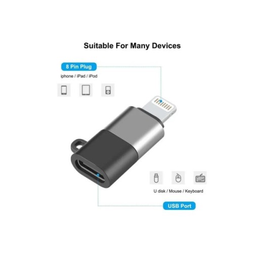 Перехідник USB-C F to Lightning M charger-audio XoKo (AC-029)