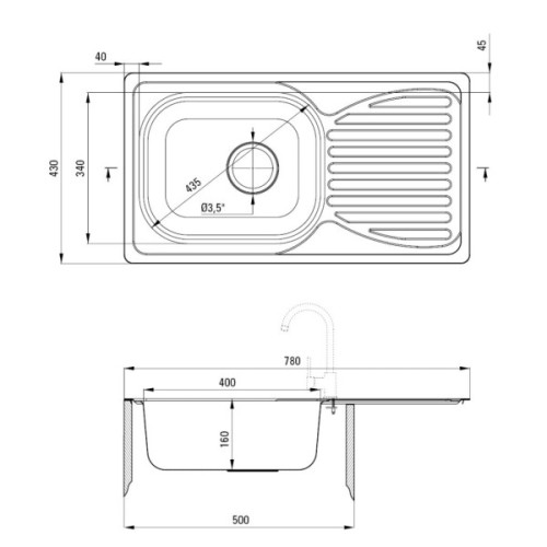 Мийка кухонна Deante Doppio (ZEN 0113)